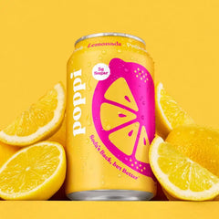 Poppi Prebiotic Soda, Lemonade, 12 Oz, 12 Pack