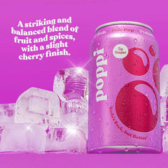 Poppi Prebiotic Soda, Sparkling Water & Fruit Juice, Doc Pop, 12 Oz, 12 Pack
