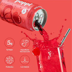 Poppi Prebiotic Soda, Shirley Temple, 12 Oz, 12 Pack