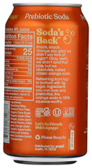 Poppi Sparkling Prebiotic Soda Beverage with Apple Cider Vinegar, Seltzer Water and Fruit Juice, Orange Flavor, 12 Fl Oz, 1 Count, Packaging May Vary