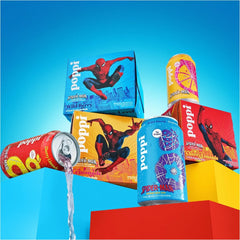 Poppi LTO Spiderman Wild Berry Soda - 12 fl oz/4pk